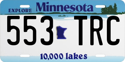 MN license plate 553TRC