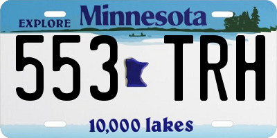 MN license plate 553TRH