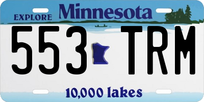 MN license plate 553TRM