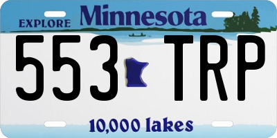 MN license plate 553TRP