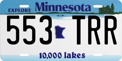 MN license plate 553TRR