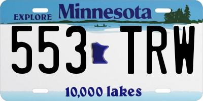 MN license plate 553TRW
