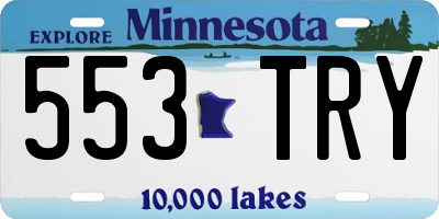 MN license plate 553TRY