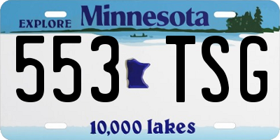 MN license plate 553TSG
