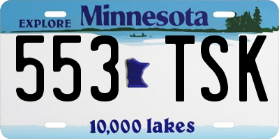 MN license plate 553TSK