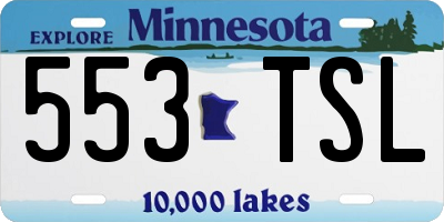 MN license plate 553TSL