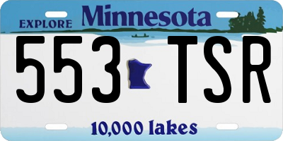 MN license plate 553TSR