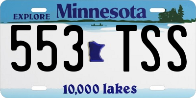 MN license plate 553TSS