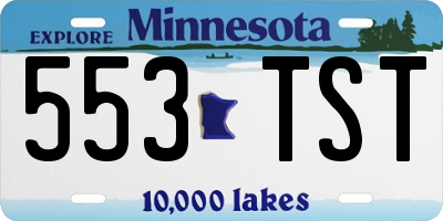 MN license plate 553TST