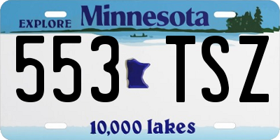 MN license plate 553TSZ