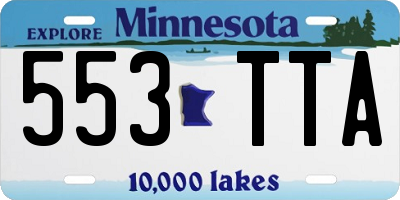 MN license plate 553TTA