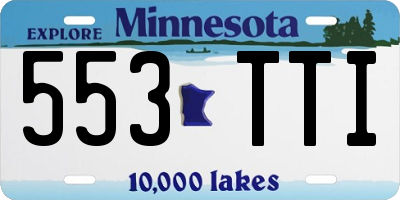 MN license plate 553TTI