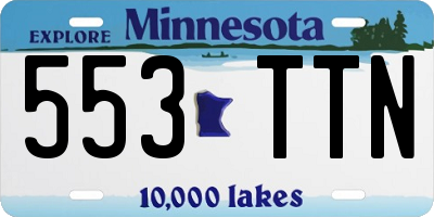MN license plate 553TTN