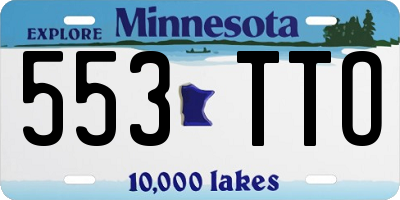 MN license plate 553TTO