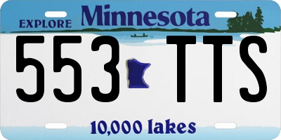 MN license plate 553TTS