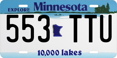 MN license plate 553TTU