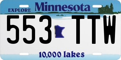 MN license plate 553TTW