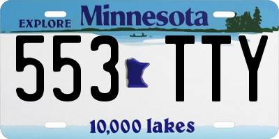 MN license plate 553TTY
