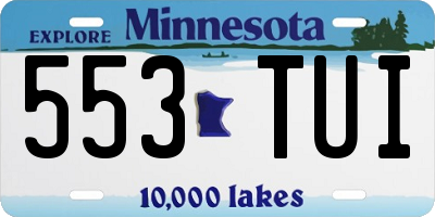 MN license plate 553TUI