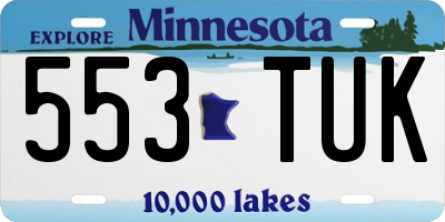 MN license plate 553TUK