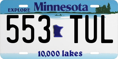MN license plate 553TUL