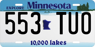 MN license plate 553TUO