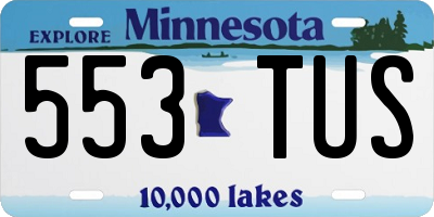 MN license plate 553TUS