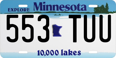 MN license plate 553TUU