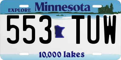 MN license plate 553TUW