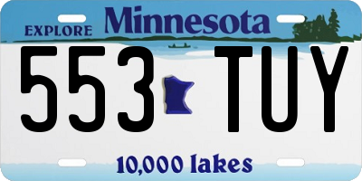 MN license plate 553TUY