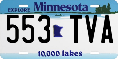 MN license plate 553TVA