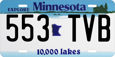 MN license plate 553TVB