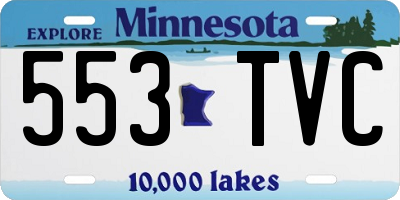 MN license plate 553TVC