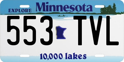 MN license plate 553TVL