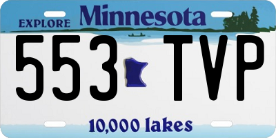 MN license plate 553TVP