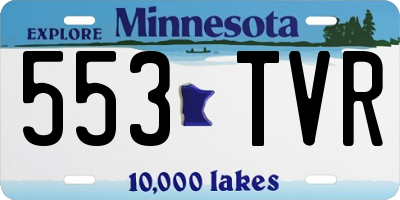 MN license plate 553TVR