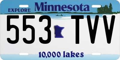 MN license plate 553TVV