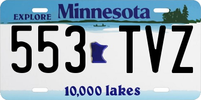 MN license plate 553TVZ