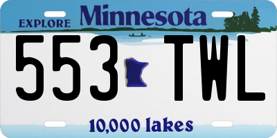 MN license plate 553TWL