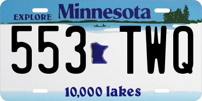 MN license plate 553TWQ