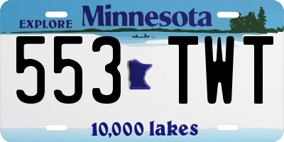 MN license plate 553TWT