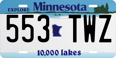 MN license plate 553TWZ