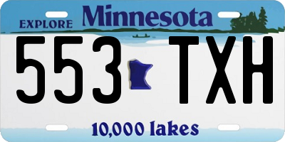 MN license plate 553TXH