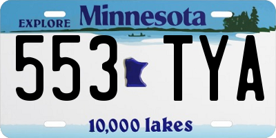 MN license plate 553TYA