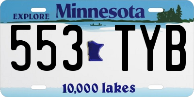 MN license plate 553TYB