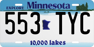 MN license plate 553TYC