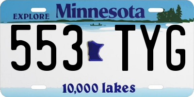 MN license plate 553TYG