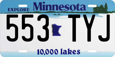 MN license plate 553TYJ
