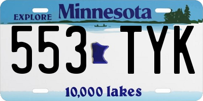 MN license plate 553TYK