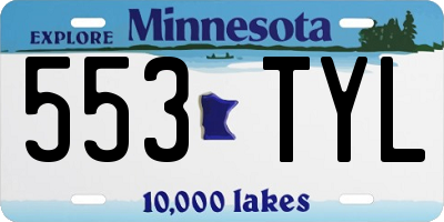 MN license plate 553TYL